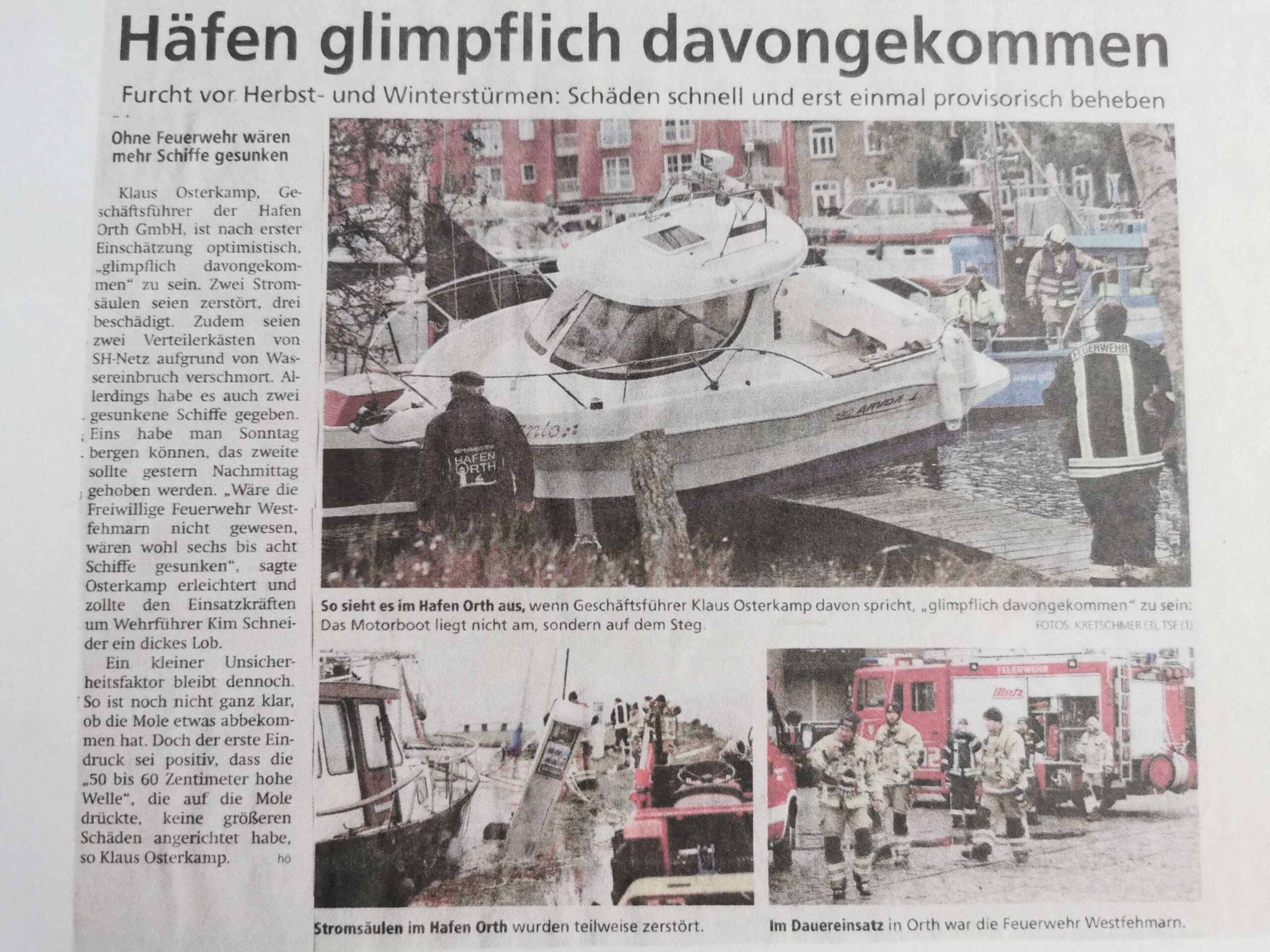 Hafen Orth auf der Ostseeinsel Fehmarn